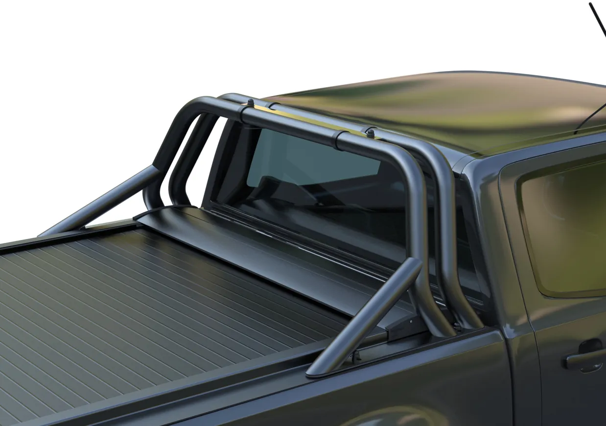 Matt fekete rozsdamentes acél Sport Design kétlábas bukócső (RB 4071 INOX BLACK)